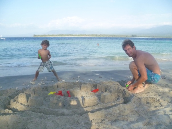 The sand castles got bigger every day!