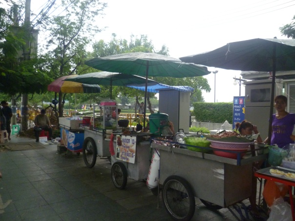Food stands everywhere! That's what we missed in Bali!